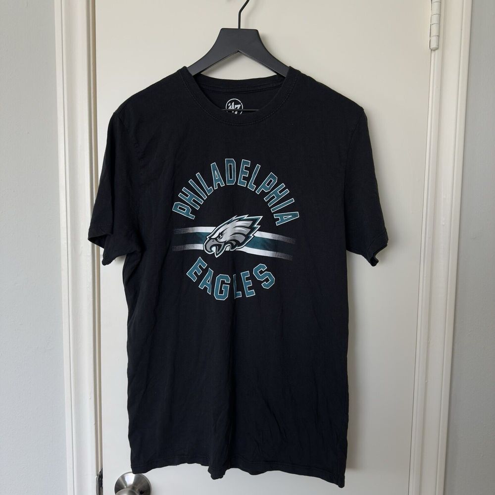 PHILADELPHIA EAGLES '47 Brand Black‎ T-Shirt Size Large